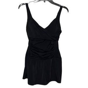 Black SOMA One Piece black Swim Suit Size 10 Bathing suit Beach Pool Vacation